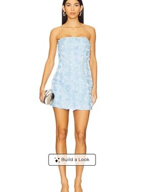 Runaway the label bloom mini dress in blue size small